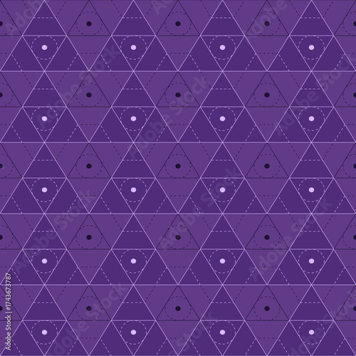 Purple triangles seamless pattern
