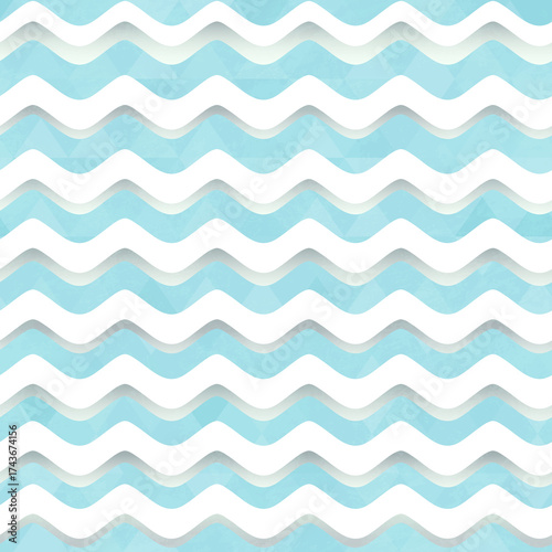White wave seamless pattern
