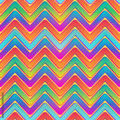 Rainbow waves seamless pattern