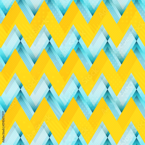 Yellow zigzag seamless pattern