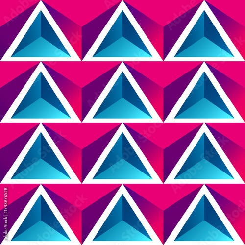 Red triangle seamless pattern