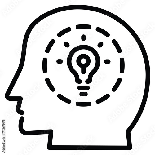 Tacit Understanding Icon Line Vector Illustration
