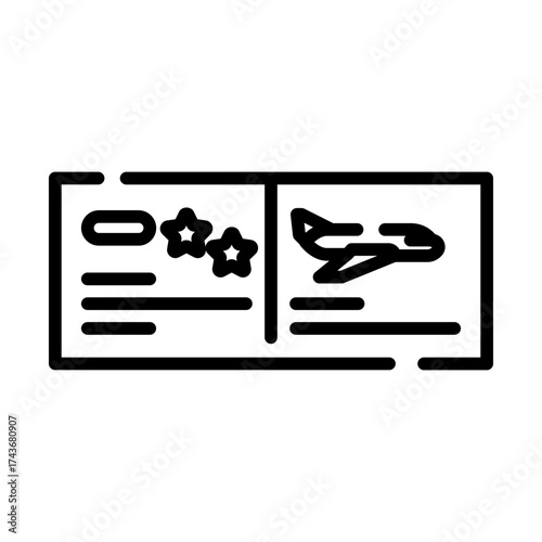 Boarding pass ticket icon