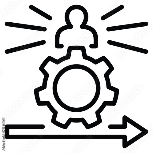 New Era Entrepreneurs Icon Line Vector Illustration