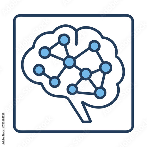 Conceptual illustration of a brain's intricate network, symbolizing the complex processing of big data and advanced data analysis in artificial intelligence and machine learning