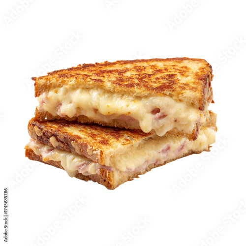 Croque Monsieur, transparent isolated on with white background(2)