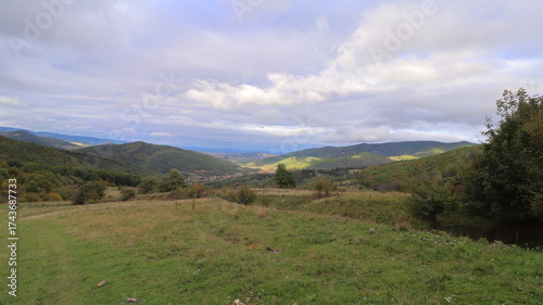 mountain landscape with blue sky