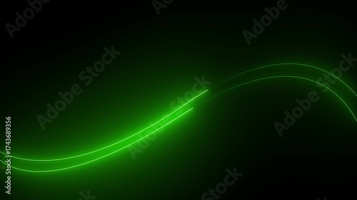 neon line 4K Technology data transferring with glowing neon lines. Horizontal neon line stripes, tech, technical, video.. 