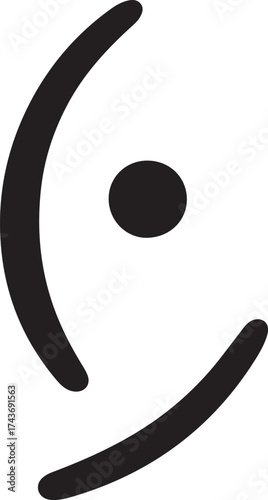  Punctuation art in silhoette white background.
