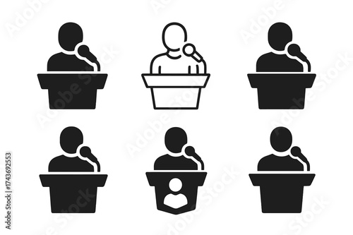 Creative Logo Variations. Individuals sharing their knowledge and experiences (mentoring, teaching). Set Logo of Individuals sharing their knowledge and