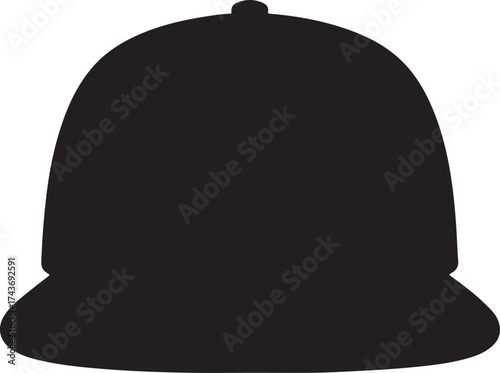 Snapback Cap white and black image.