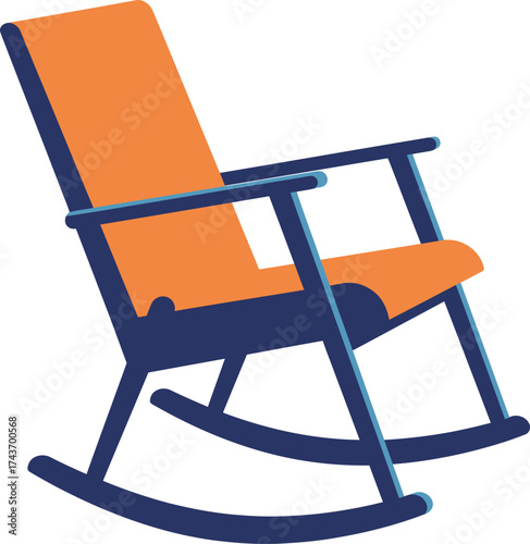 Modern Rocking Chair Illustration