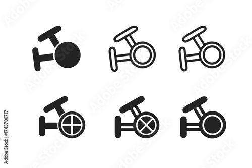 Elegant Cufflinks Collection. Luxury accessories for men and women. Set Logo of cufflinks: elegant pair of round cufflinks. harmonious logo variations of the