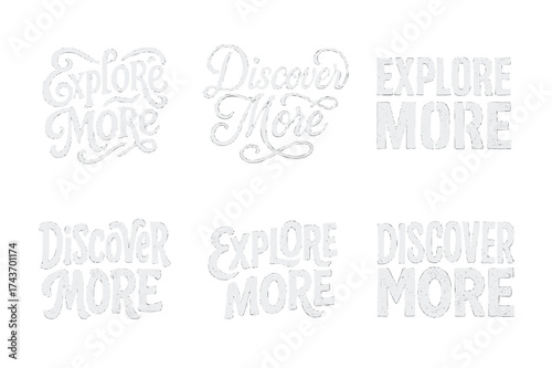Dynamic Lettering Grid. Explore more discover more. Set lettering. harmonious lettering variations of the same emblematic concept (Chalkboard textured style,