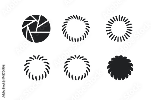 Fuzzy Slippers Logos. Fuzzy Slippers. Set Logo of Fuzzy Slippers: fluffy ball. harmonious logo variations of the same emblematic concept, each with different