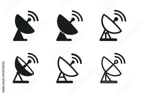 International Journalism Logos. International journalism. Set Logo of International journalism: Satellite uplink dish. harmonious logo variations of the same