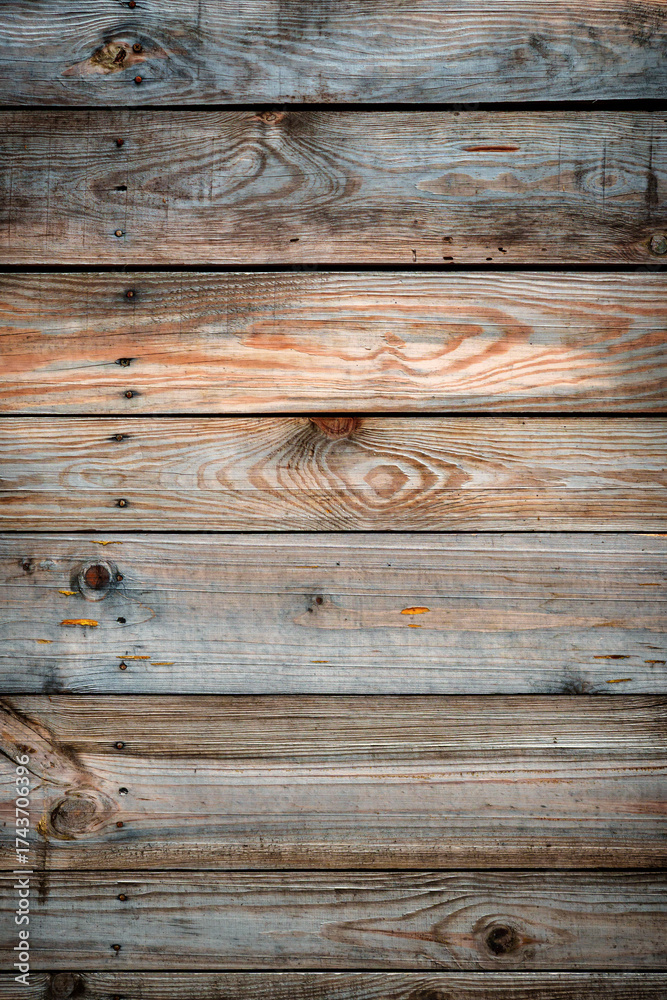 Obraz premium background of old weathered and cracked boards natural color