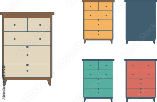 Colorful Chests of Drawers Collection