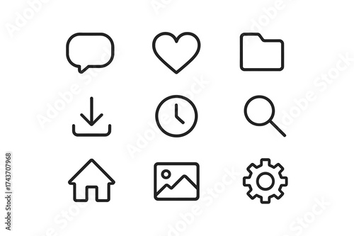 Uniform Icon Grid. Equal spacing between icons and equal margins on the edges. Uniform icon size across the