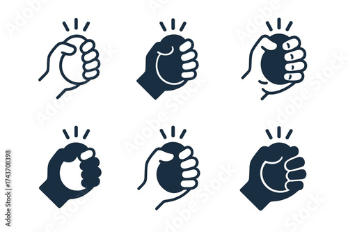 Stress Relief Logos. Handling job stress and improving work performance. Set Logo of Handling job stress and improving work performance: Stress ball.