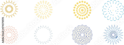Mesmerizing array of abstract floral designs evoking delicate beauty and organic artistry on a pure white background.