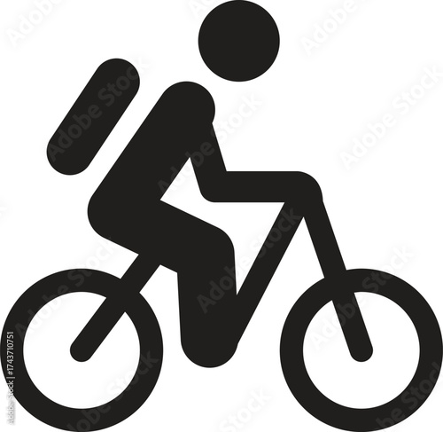 Delivery rider glyph icon. Rider Icon Symbol. flat black courier symbol for transport, logistics, food delivery, and express shipping service.  vector illustration.