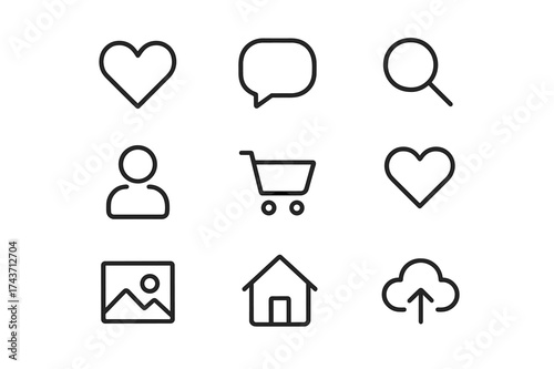 Uniform Icon Spacing. Equal spacing between icons and equal margins on the edges. Uniform icon size across the