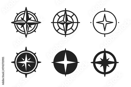 Dream Big Logos. Dream big, work hard. Set Logo of Dream big, work hard: Compass. harmonious logo variations of the same emblematic concept, each