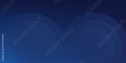 Abstract blue glowing geometric lines on dark blue background. Modern shiny blue circle
