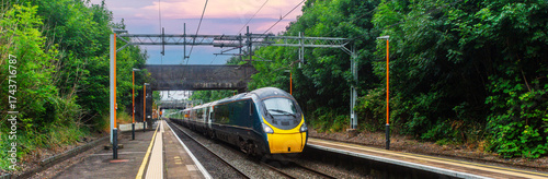 high speed express train pendalino avanti west coast england uk