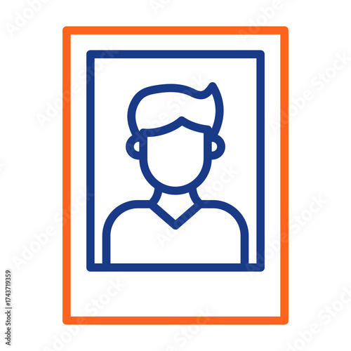 Portrait Photography Color Vector Icon
