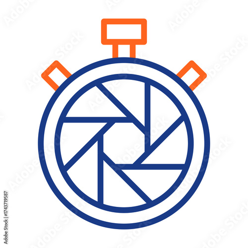 Shutter Speed Color Vector Icon