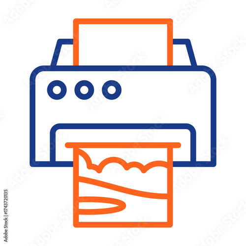 Photo Print Color Vector Icon