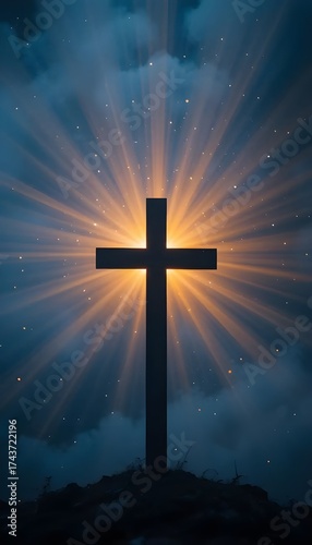 cross on the sky
