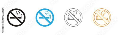 Promote smoke-free environments with these versatile icons in various styles. Ideal for health campaigns and public awareness, encouraging well-being and responsibility.