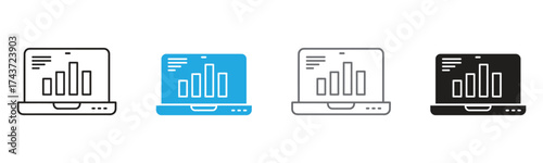 Stylish laptops showcase insightful financial graphs, perfect for illustrating business growth, investment strategies, and data analysis in a modern, minimalist design.