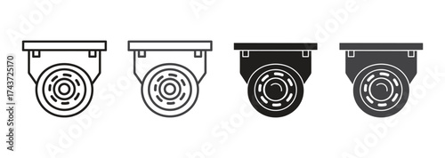 Sleek surveillance cameras offer peace of mind for home or business. Modern security solution. Protect your property with cutting-edge technology. Stay secure and in control.