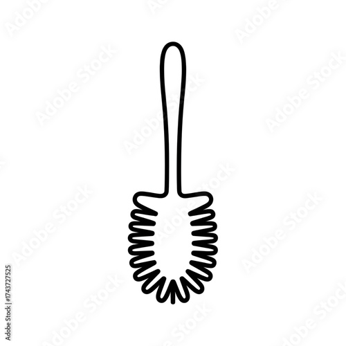 A toilet brush illustration vector style coloring book