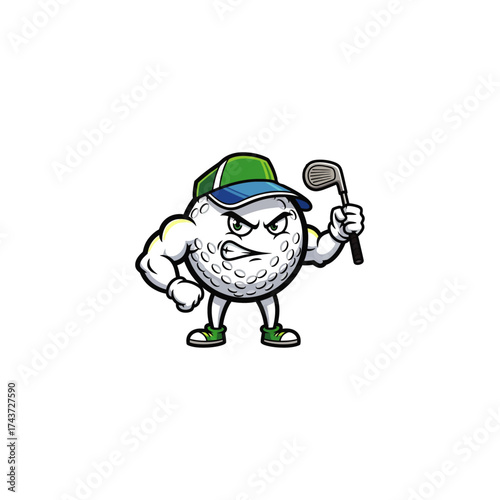 Golf Ball icon flat vector design.