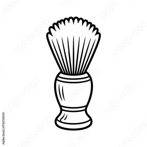 A shaving brush illustration vector style coloring book 