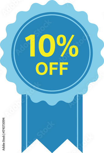 Ten percent off sale discount offer promotion special price tag editable