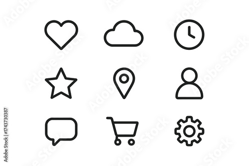 Uniform Icon Grid. Equal spacing between icons and equal margins on the edges. Uniform icon size across the