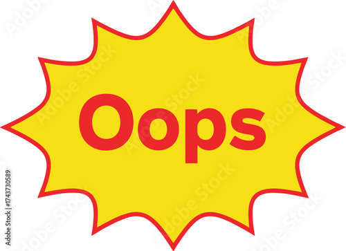 Download oops error message vector graphic design illustration editable
