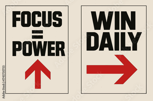 Brutalist Motivational Banners. Resilience. Two vertical A6 banners with safe margins, centered composition, no elements touching edges, brutalist style, black
