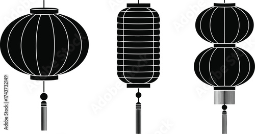 Chinese new year lantern vector illustration design element editable