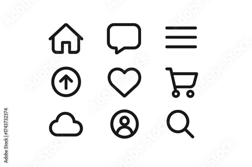 Uniform Icon Layout. Equal spacing between icons and equal margins on the edges. Uniform icon size across the
