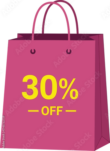 30 percent off sale shopping bag promotion discount offer editable
