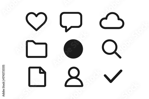 Uniform Icon Layout. Equal spacing between icons and equal margins on the edges. Uniform icon size across the