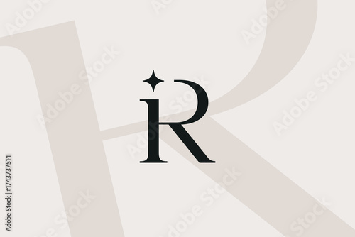IR or RI letter logo icon design. Classic style luxury initials monogram.