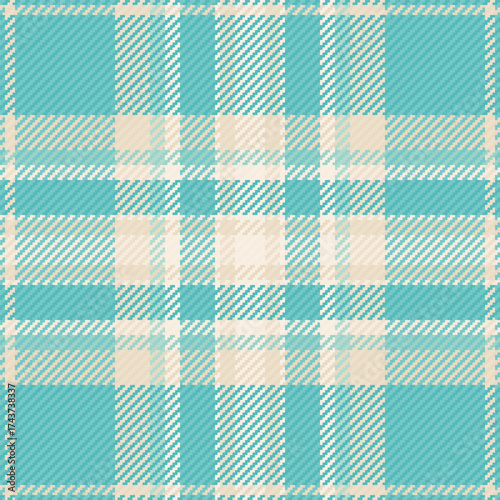 Variation seamless pattern tartan, presentation texture check plaid. Composition vector textile fabric background in teal and light colors.